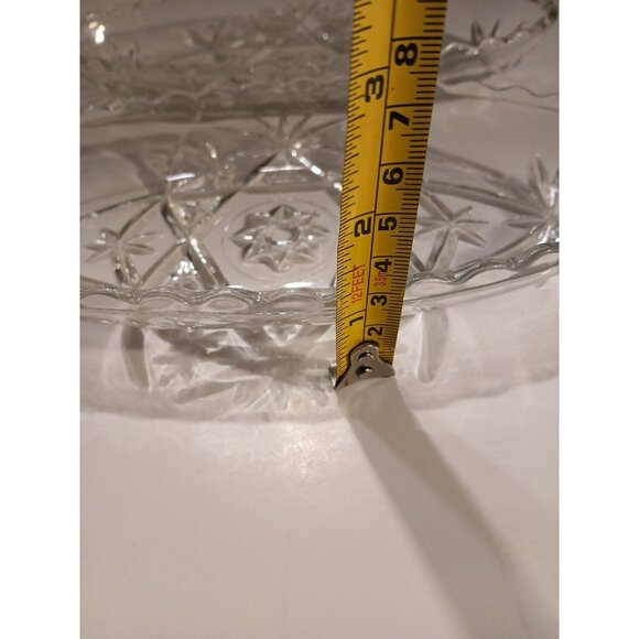 Vintage Anchor Hocking Prescut Clear Pickle Dish Olives Appetizers Lot of 2 - Picture 8 of 9